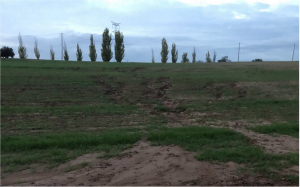 Erosión después de una tormenta